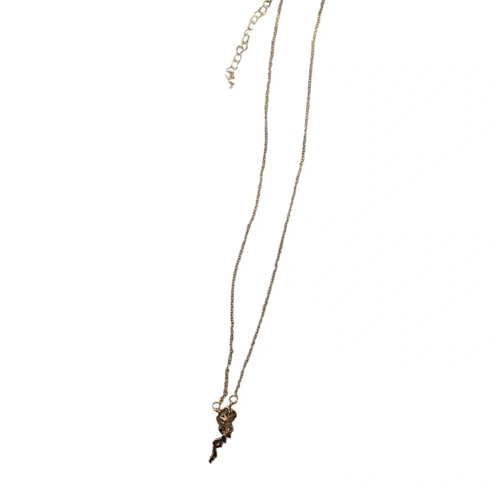 Rose gold pink rose pendant necklace - Picture 2 of 2